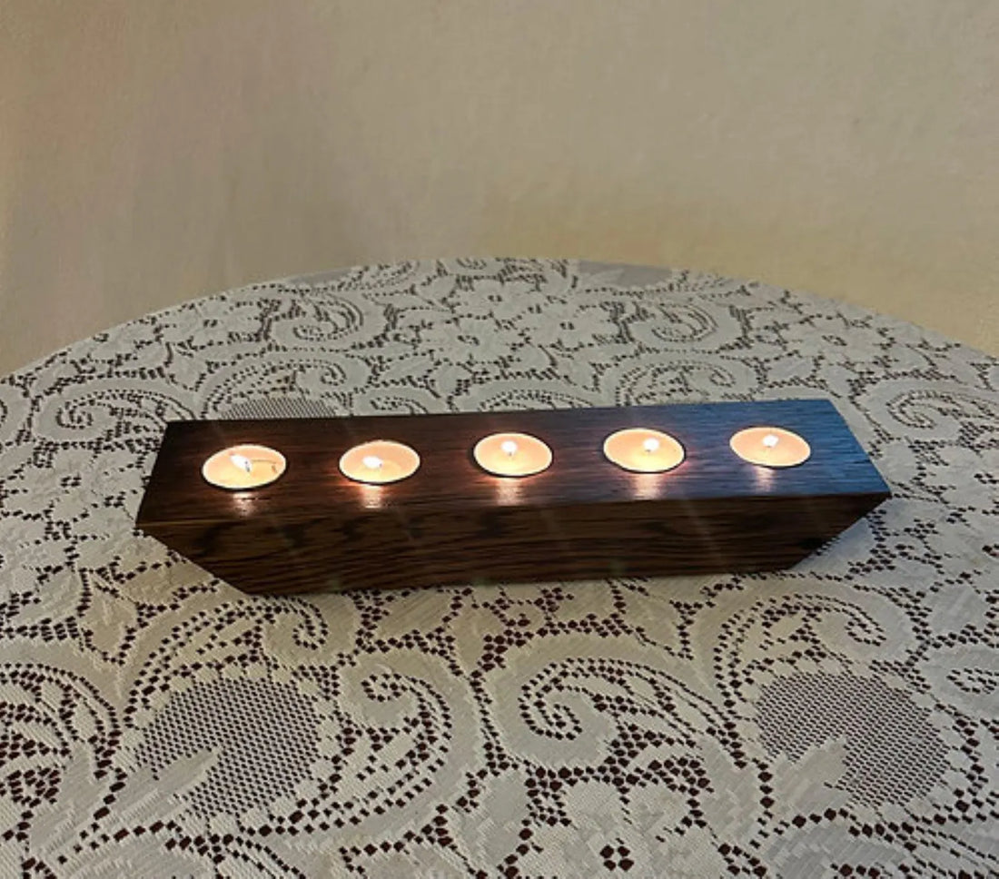 Reclaimed Barnwood Tealight Holders (5)