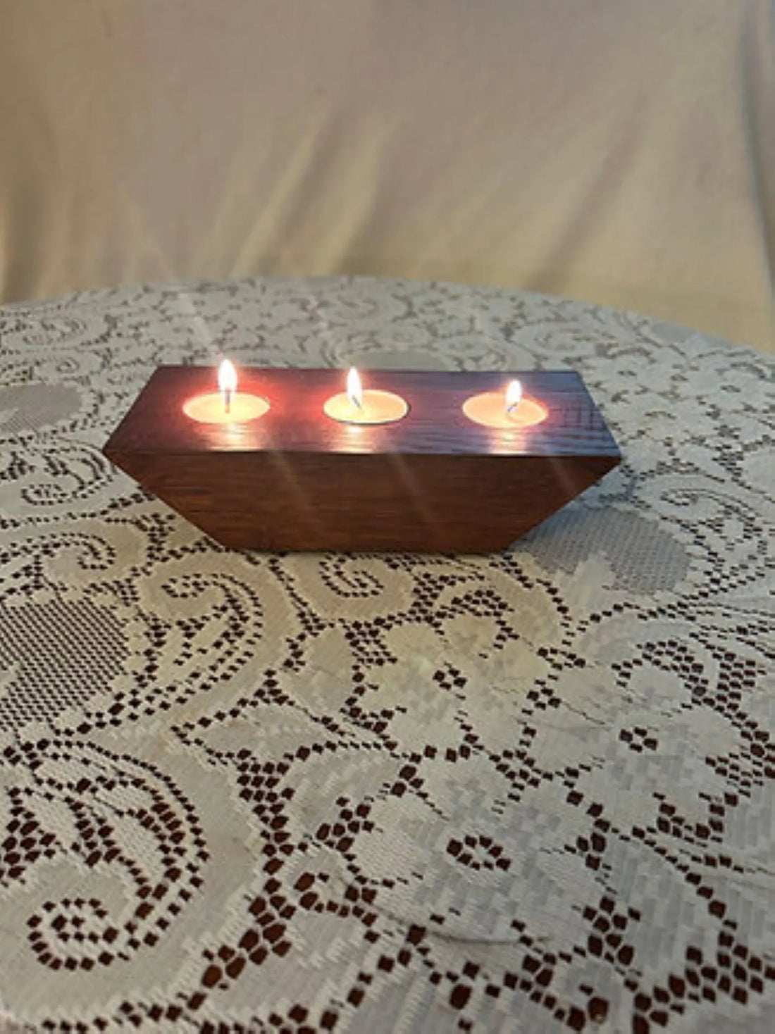 Reclaimed Barnwood Tealight Holders (3)